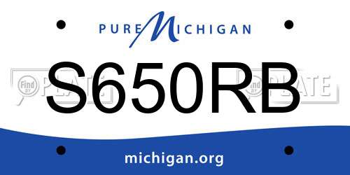 S650RB Michigan License Plate