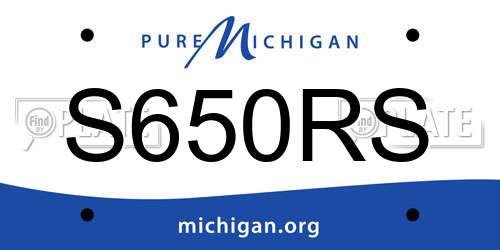S650RS Michigan License Plate