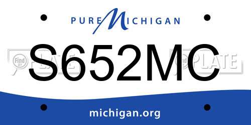 S652MC Michigan License Plate