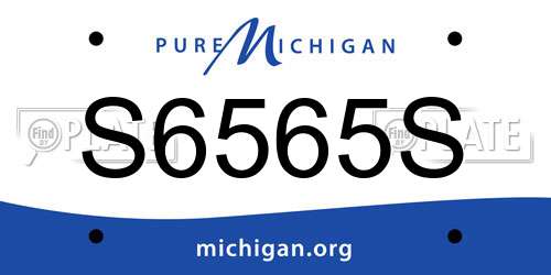 S6565S Michigan License Plate
