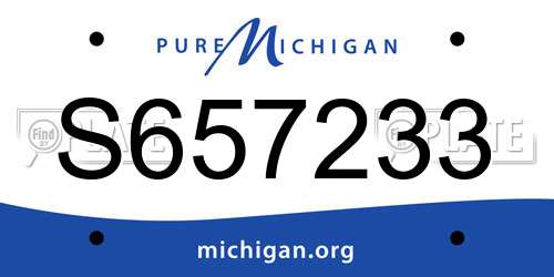S657233 Michigan License Plate