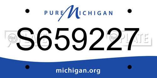 S659227 Michigan License Plate