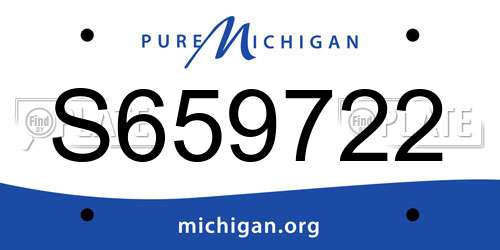 S659722 Michigan License Plate