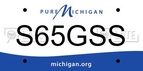 S65GSS Michigan License Plate