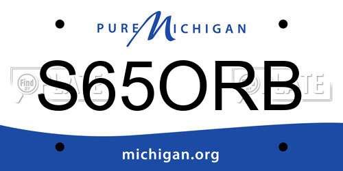 S65ORB Michigan License Plate