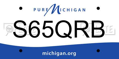 S65QRB Michigan License Plate