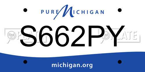 S662PY Michigan License Plate