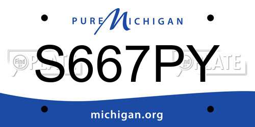 S667PY Michigan License Plate