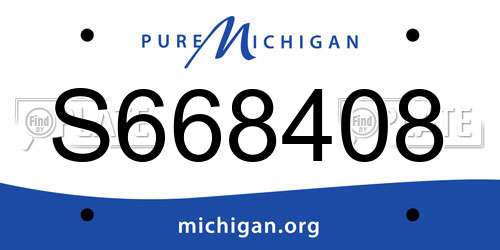 S668408 Michigan License Plate