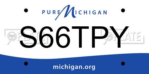 S66TPY Michigan License Plate