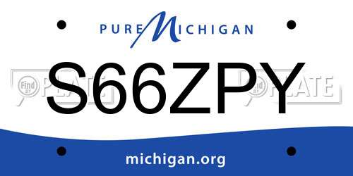 S66ZPY Michigan License Plate