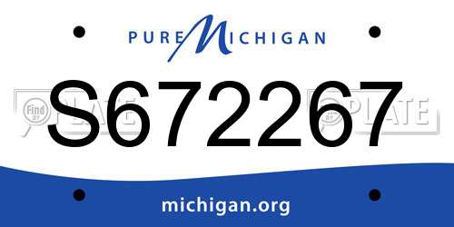 S672267 Michigan License Plate