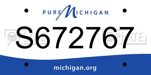 S672767 Michigan License Plate