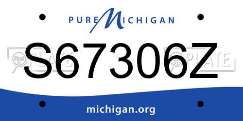 S67306Z Michigan License Plate