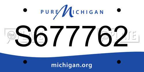 S677762 Michigan License Plate