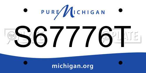 S67776T Michigan License Plate