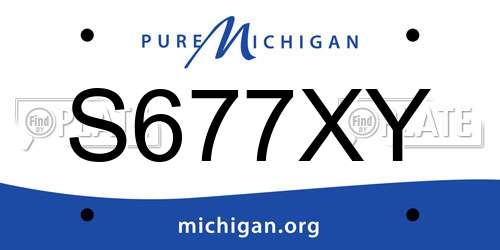 S677XY Michigan License Plate