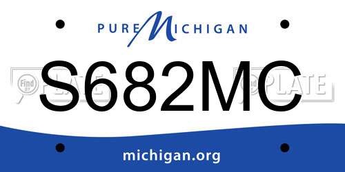S682MC Michigan License Plate
