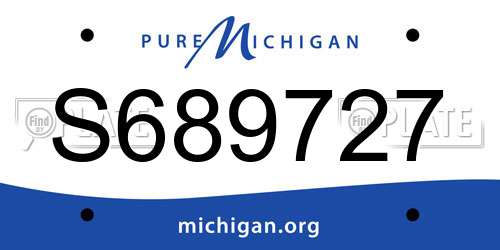S689727 Michigan License Plate
