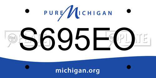 S695EO Michigan License Plate