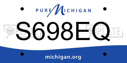 S698EQ Michigan License Plate