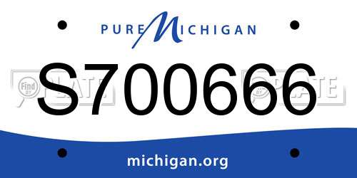 S700666 Michigan License Plate