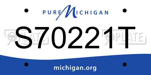 S70221T Michigan License Plate