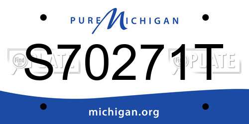 S70271T Michigan License Plate