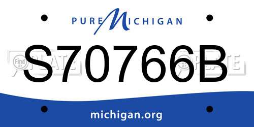 S70766B Michigan License Plate