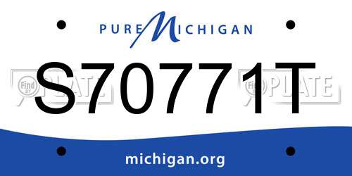 S70771T Michigan License Plate