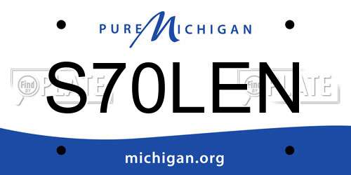 S70LEN Michigan License Plate