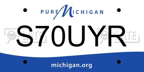 S70UYR Michigan License Plate
