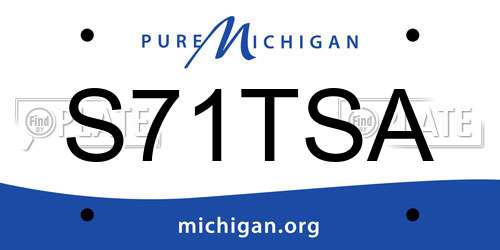 S71TSA Michigan License Plate