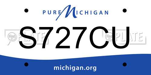 S727CU Michigan License Plate