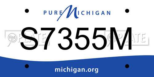 S7355M Michigan License Plate
