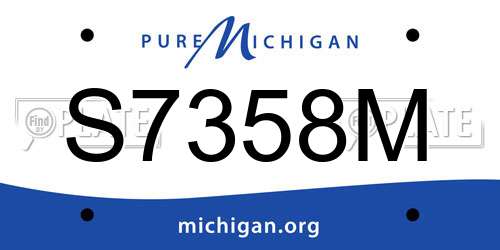 S7358M Michigan License Plate