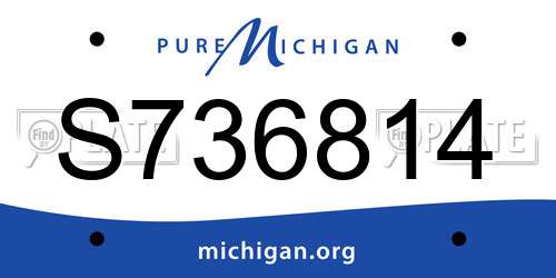 S736814 Michigan License Plate