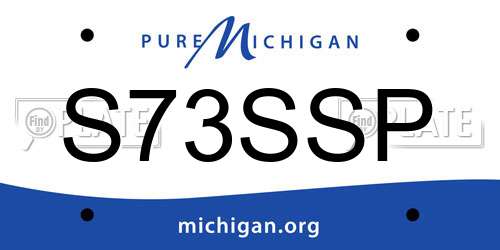 S73SSP Michigan License Plate