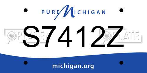 S7412Z Michigan License Plate