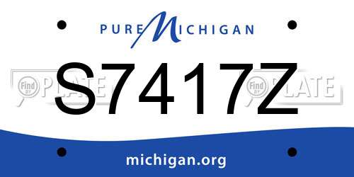 S7417Z Michigan License Plate
