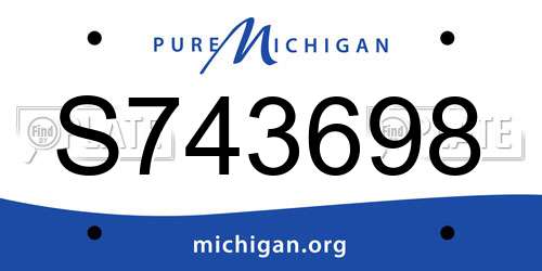 S743698 Michigan License Plate