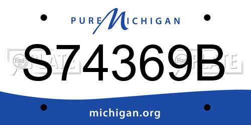 S74369B Michigan License Plate