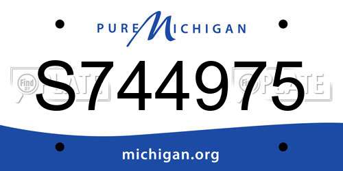 S744975 Michigan License Plate
