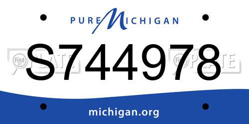 S744978 Michigan License Plate