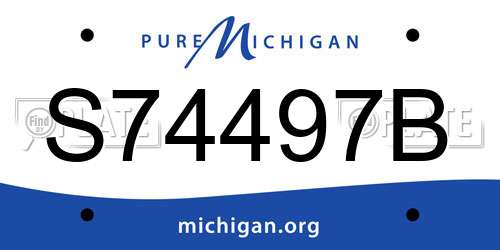 S74497B Michigan License Plate