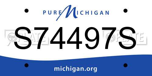 S74497S Michigan License Plate