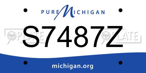 S7487Z Michigan License Plate