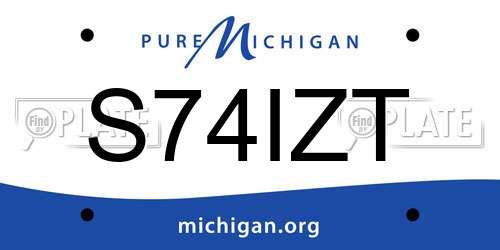 S74IZT Michigan License Plate