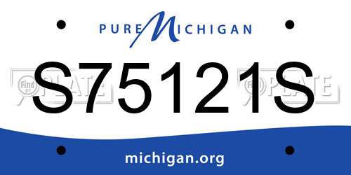 S75121S Michigan License Plate