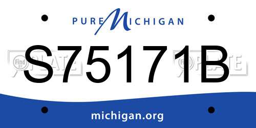 S75171B Michigan License Plate
